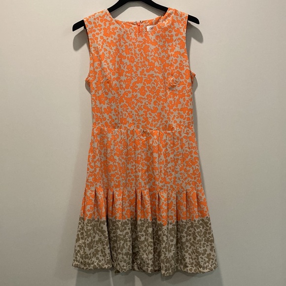 Calvin Klein Orange Fit and Flare Dress 8 medium - Picture 3 of 13